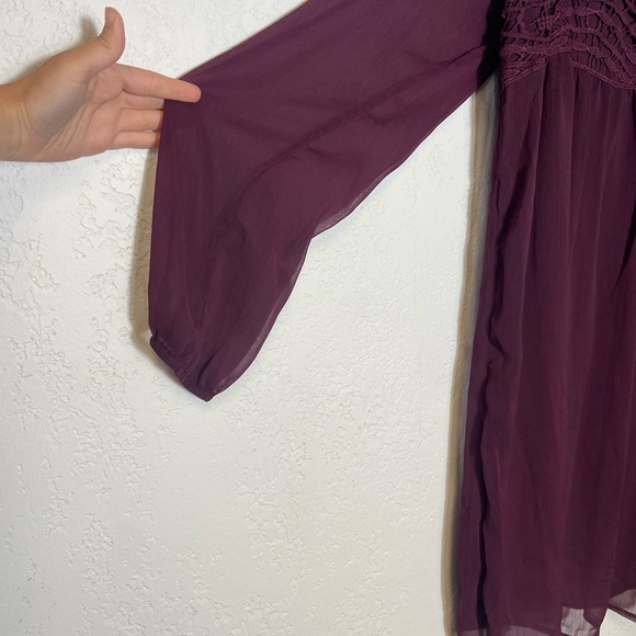 Xhilaration | Long Sleeve Dress | Burgundy | - Picture 4 of 8
